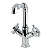 Fuller Two-Handle 1-Hole Bathroom Faucet with Push Pop-Up Drain