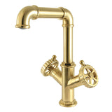 Fuller Two-Handle 1-Hole Bathroom Faucet with Push Pop-Up Drain