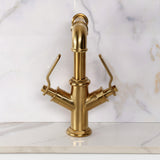 Whitaker Two-Handle 1-Hole Bathroom Faucet with Push Pop-Up Drain