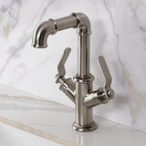 Whitaker Two-Handle 1-Hole Bathroom Faucet with Push Pop-Up Drain