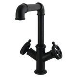 Wendell Two-Handle 1-Hole Deck Mount Bar Faucet with Knurled Handle