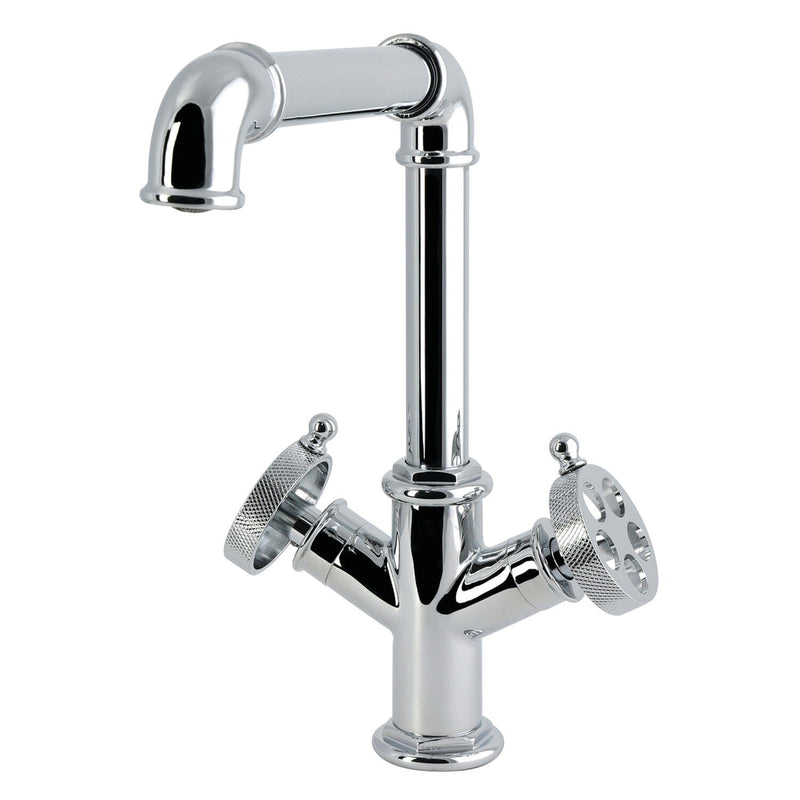 Wendell Two-Handle 1-Hole Deck Mount Bar Faucet with Knurled Handle