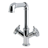 Wendell Two-Handle 1-Hole Deck Mount Bar Faucet with Knurled Handle