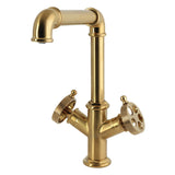 Wendell Two-Handle 1-Hole Deck Mount Bar Faucet with Knurled Handle