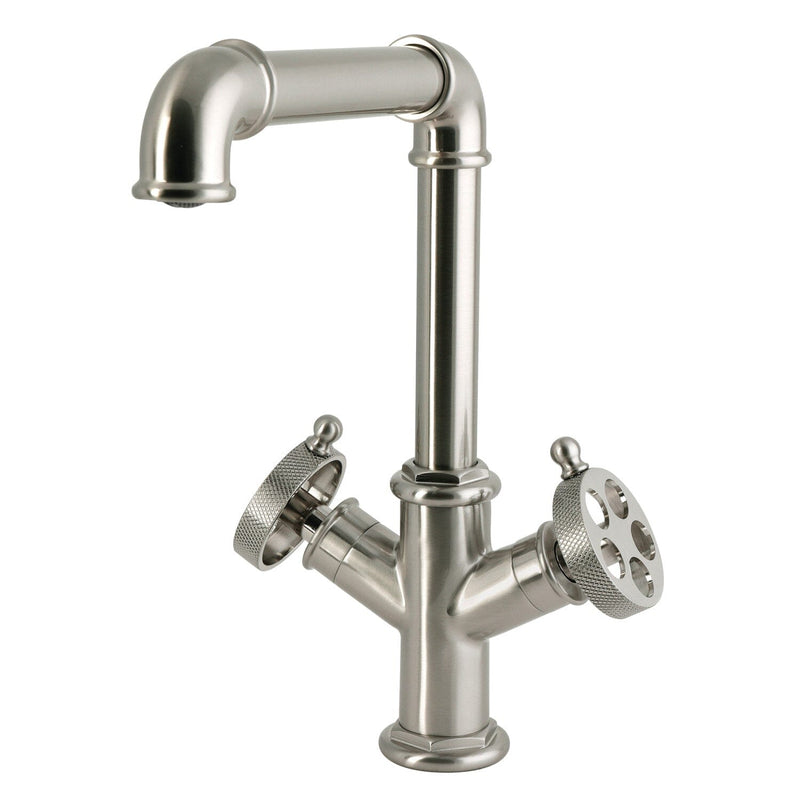 Wendell Two-Handle 1-Hole Deck Mount Bar Faucet with Knurled Handle