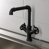Wendell Two-Handle 1-Hole Kitchen Faucet with Knurled Handle