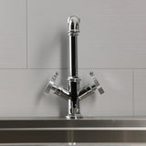 Wendell Two-Handle 1-Hole Kitchen Faucet with Knurled Handle