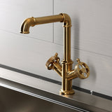 Wendell Two-Handle 1-Hole Kitchen Faucet with Knurled Handle