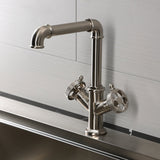 Wendell Two-Handle 1-Hole Kitchen Faucet with Knurled Handle