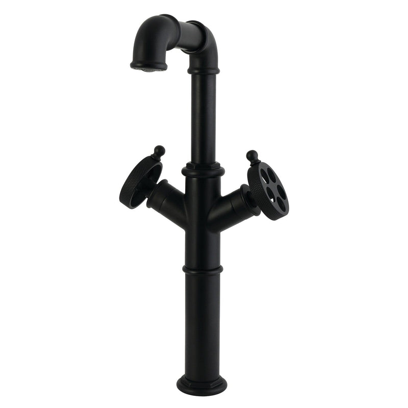 Wendell Two-Handle 1-Hole Deck Mount Vessel Faucet with Knurled Handle