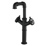 Wendell Two-Handle 1-Hole Deck Mount Vessel Faucet with Knurled Handle