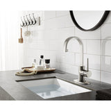 New York One-Handle 1-Hole Bathroom Faucet with Deck Plate and Push Pop-Up Drain
