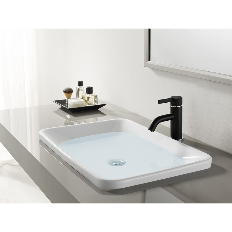 Continental One-Handle 1-Hole Bathroom Faucet with Push Pop-Up Drain