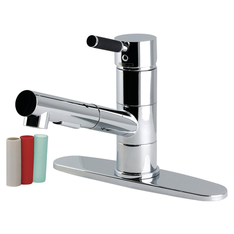 Kaiser Single-Handle 1-Hole Deck Mount Pull-Out Sprayer Kitchen Faucet