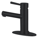 Concord One-Handle 1-Hole Bathroom Faucet with Deck Plate and Push Pop-Up Drain