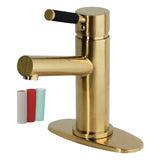Kaiser One-Handle 1-Hole Bathroom Faucet with Deck Plate and Push Pop-Up Drain