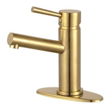 Concord One-Handle 1-Hole Bathroom Faucet with Deck Plate and Push Pop-Up Drain