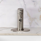 Kaiser One-Handle 1-Hole Bathroom Faucet with Deck Plate and Push Pop-Up Drain
