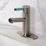 Kaiser One-Handle 1-Hole Bathroom Faucet with Deck Plate and Push Pop-Up Drain