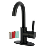 Kaiser One-Handle 1-Hole Bathroom Faucet with Deck Plate and Push Pop-Up Drain