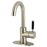 Kaiser One-Handle 1-Hole Bathroom Faucet with Deck Plate and Push Pop-Up Drain