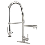 Continental Single-Handle 1-Hole Deck Mount Pre-Rinse Kitchen Faucet