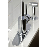 Concord Single-Handle 1-or-3 Hole Deck Mount Kitchen Faucet with Brass Side Sprayer