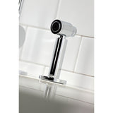 Concord Single-Handle 1-or-3 Hole Deck Mount Kitchen Faucet with Brass Side Sprayer