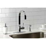 Concord Single-Handle 1-or-3 Hole Deck Mount Kitchen Faucet with Brass Side Sprayer