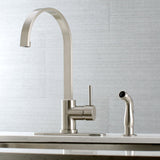 Concord Single-Handle 2-Hole Deck Mount Kitchen Faucet with Side Sprayer