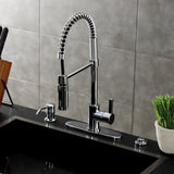 Continental Single-Handle 1-Hole Deck Mount Pre-Rinse Kitchen Faucet