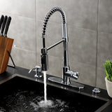 Continental Single-Handle 1-Hole Deck Mount Pre-Rinse Kitchen Faucet