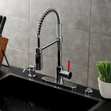 Kaiser Single-Handle 1-Hole Deck Mount Pre-Rinse Kitchen Faucet