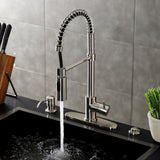 New York Single-Handle 1-Hole Deck Mount Pre-Rinse Kitchen Faucet