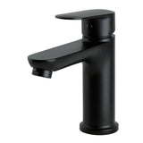 Single-Handle Single-Hole Deck Mount Bathroom Faucet with Push Pop-Up