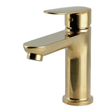 Single-Handle Single-Hole Deck Mount Bathroom Faucet with Push Pop-Up