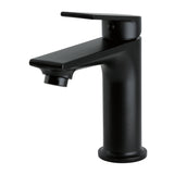 Single-Handle Single-Hole Deck Mount Bathroom Faucet with Push Pop-Up