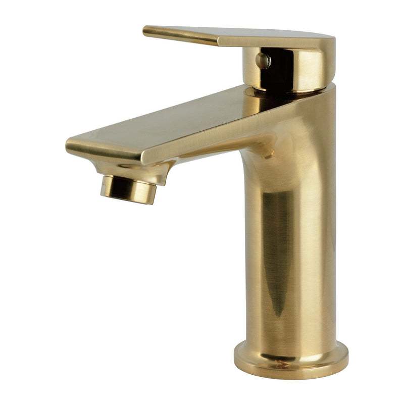 Single-Handle Single-Hole Deck Mount Bathroom Faucet with Push Pop-Up