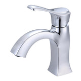 One-Handle 1-Hole Bathroom Faucet with Push Pop-Up Drain