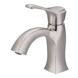 One-Handle 1-Hole Bathroom Faucet with Push Pop-Up Drain