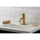 Concord One-Handle 1-Hole Bathroom Faucet with Deck Plate and Push Pop-Up Drain
