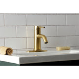 Concord One-Handle 1-Hole Bathroom Faucet with Deck Plate and Push Pop-Up Drain
