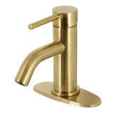 Concord Single-Handle 1-Hole Deck Mount Bathroom Faucet with Push Pop-Up