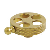 Wendell Brass Industrial Style Knurled Wheel Handle