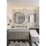 Aurora 36-Inch Round LED Bathroom Mirror, Front and Back Light, Dimmable Touch Sensor Lighted Mirror