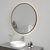 Aurora 36-Inch Round LED Bathroom Mirror, Front and Back Light, Dimmable Touch Sensor Lighted Mirror