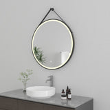 Aurora 40-Inch Round LED Bathroom Mirror, Front Light, Anti-Fog, Dimmable Touch Sensor Lighted Mirror