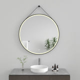 Aurora 40-Inch Round LED Bathroom Mirror, Front Light, Anti-Fog, Dimmable Touch Sensor Lighted Mirror