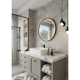 Aurora 32-Inch Round LED Bathroom Mirror, Front Light, Anti-Fog, Dimmable Touch Sensor Lighted Mirror