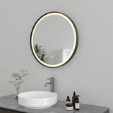 Aurora 32-Inch Round LED Bathroom Mirror, Front Light, Anti-Fog, Dimmable Touch Sensor Lighted Mirror